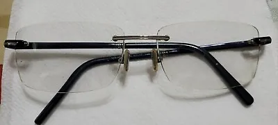 Mont Blanc Mb 577f 090 Silver Blue Authentic Frame Rx Eyeglasses Mb577 57-17 • $79