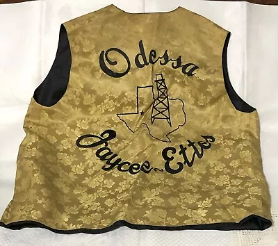 Preowned Jaycee-Ette Vintage Vest & '80-'81 Badge Pin Odessa Texas • $18
