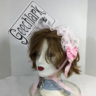 Pink Sweet Lolita Headband Hair Accessories Kawaii Ribbon Bows Hand-made 6163 • $17.95