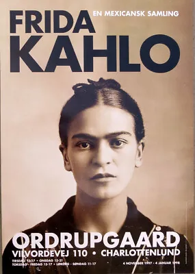 Frida Kahlo Denmark Museum 1997 Poster 39-1/4 X 27-1/2 • $185