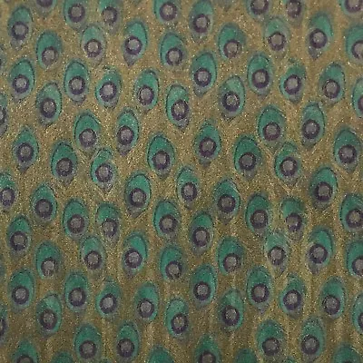 Wallpaper Peacock Textured Wall Coverings Rolls Faux Animal Green Gold Metallic  • $4.44