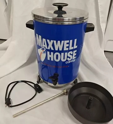 Vintage Maxwell House Coffee Pot Maker 30 Cup Metal Percolator West Bend • $39.99