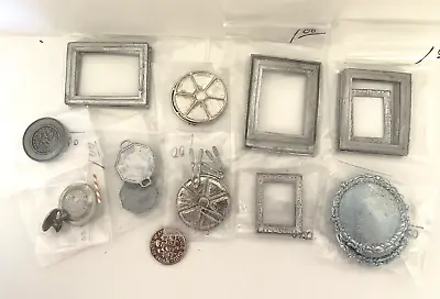 $10 • Buy Grab Bag Of Metal Dollhouse Miniature Frames & Trays   [1]
