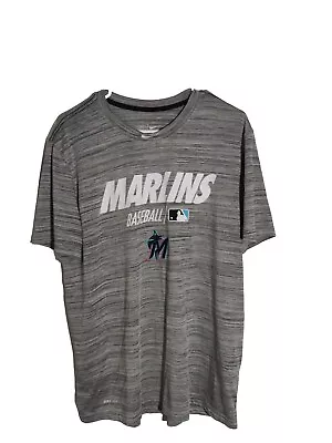 Nike Miami Marlins Dri Fit Mens L Baseball Nike Tree T-shirt  • $15