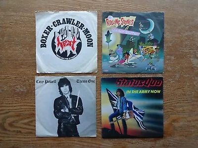 Bundle Of Rock Singles. Rolling Stones Status Quo Boxer Cozy Powell. • £4.35