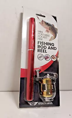 New Mini Portable Pocket Pen Fishing Rod And Reel By Stealth Angel Free Shipping • $19.99