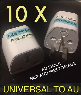 10x Universal US UK EU To AU Power Socket Adapter - Fast Ship From Australia • $32.85