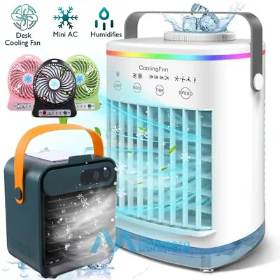 New Air Cooler Fan Portable Mini AC Air Conditioner Personal Cooling Bedroom Fan • $8.99