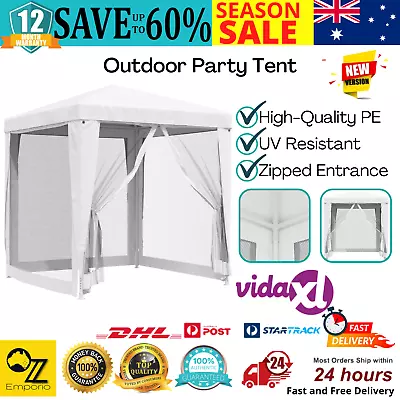 Gazebo With Insect Mesh Screen Net 2x2m Stylish Wedding Event Party Tent Shelter • $141.37