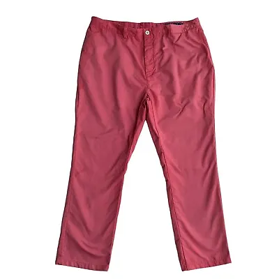 Vineyard Vines Mens Pants Chino 42x32 Coral Pink 100% Cotton Flat Front Classic • $15