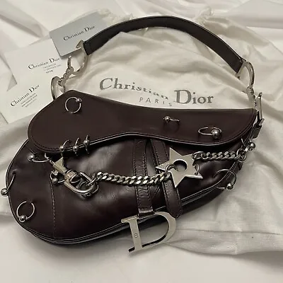 Vintage Dior Hardcore Pierced Saddle Bag By John Galliano RARE • $12500
