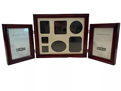 Rare Woods Rosewood Multi Folding Hinged Photo Picture Frame • $25