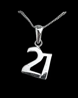 White Gold Finish Special 21st Birthday Pendant Necklace Free Postage Gift Box • £24.99