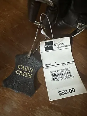 NEW CABIN CREEK Brown Leather Purse/Handbag/Shoulder Bag. From JC Penny • $35