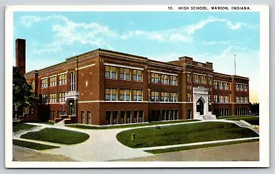 Marion Indiana~High School Building~Vintage Postcard • $3.49