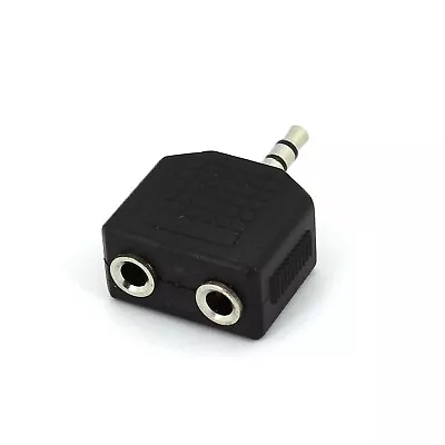 3 X 3.5mm Stereo Jack Plug To 2 X 3.5mm Twin Stereo Socket Y Splitter Adapter • £1.89