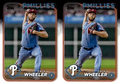 (2x) Zack Wheeler 2024 Topps Baseball - #262 LOT - Philadelphia Phillies • $1