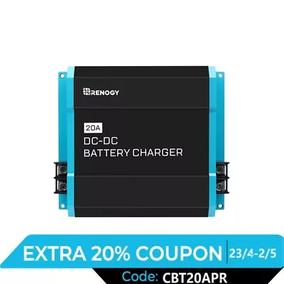 Renogy 20Amp 12V DC To DC Battery Charger Marine RV Van Dual Battery Maintainer • $123.49