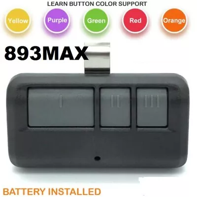 1 Comp Fits 893MAX 3 Button Chamberlain Visor Remote Control Garage Door Opener • £9.68