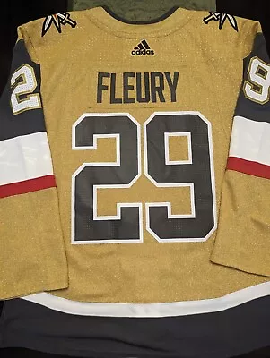 Size 46 (s) Adidas Vegas Golden Knights Gold Home Jersey - Fleury • $190