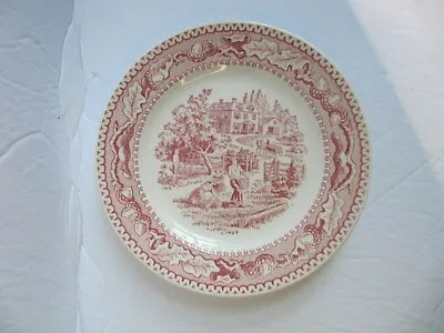 Vintage 1965 MEMORY LANE Royal Ironstone Red Transferware 6.25  Bread Plate • $9.99