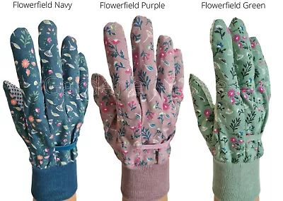 BRIERS LADIES WOMENS FLORAL General Working POLKA DOT GARDENING GARDEN GLOVES • £4.60