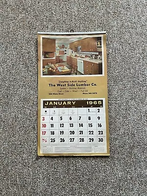 Vintage Lumber Yard Calendar 1965 • $25