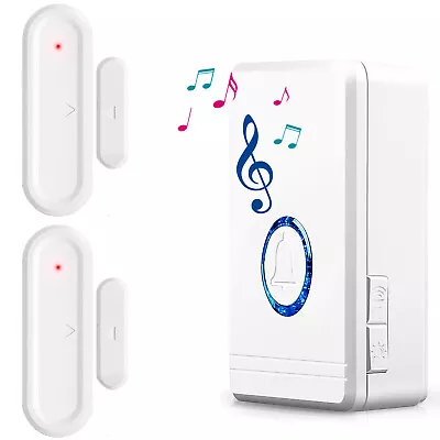 Wireless Door Open Chime 48 Tunes 5 Volume Level For Store 1 Receiver+2 Sensors • $22.99