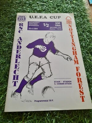 £0.99 • Buy 1984 UEFA Cup Semi Final Anderlecht V Tottenham Hotspur Football Programme