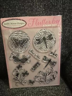 £4 • Buy Debbi Moore Designs - Flutterby Clear Stamps New