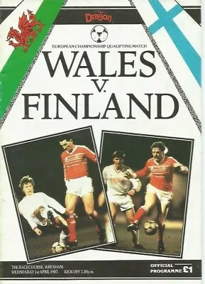 £1.99 • Buy Wales V Finland European Championship 1986-1987 @ The Racecourse Wrexham