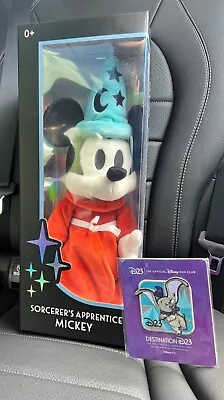 Destination D23 Sorcerer's Apprentice Mickey Plush Doll And D23 Patch MOG Expo  • $149