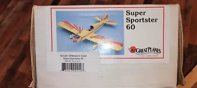 Great Planes Super Sportster 60 Wooden Airplane Kit 61 1/2  Wingspan • $95