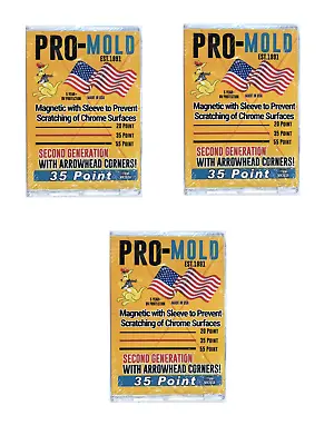 (3-Pack) Pro-Mold Magnetic With Sleeve 2ND GEN - 35pt Sleeved Size Card Holder • $12.99