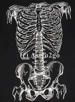 BONES-Leslie Arwin Skeleton Anatomy Biology Life Science Medical 2 Sided T Shirt • $25