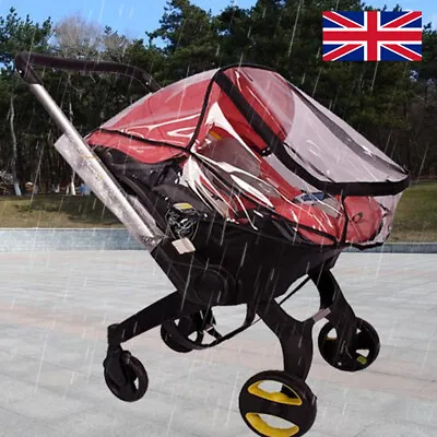 Baby-Car Seat Carrier Rain Cover For Doona Baby Stroller Transparent Travel Car • £7.97