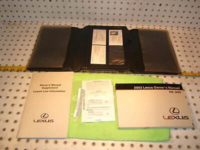 Genuine Lexus 2002 RX300 SUV Owners Genuine OEM 1 Set Of 3 Manuals & 1 Pouch • $72