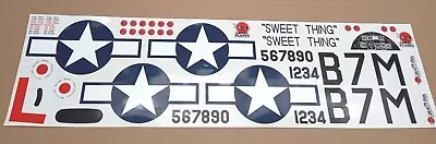 Great Planes P-51D RC Model Airplane OEM Decals 40 Size P540D01 Brand New! • $34.18