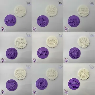 £3.89 • Buy Christmas Merry Xmas Cookie Embosser Stamp Cupcake Fondant Stamp Icing Stamp