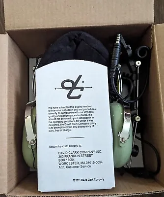 David Clark Mod. H10-76 Military Aviation Headset W/Mic. Paperwork & Box Used • $99.99