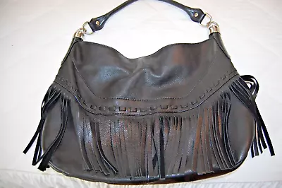 Leather Fringe B Makowsky Handbag • $50