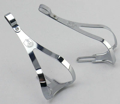 $76.30 • Buy Campagnolo C Record Toe Clips MEDIUM Alloy Vintage Bike LAST SET NOS