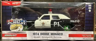 1974 Dodge Monaco Mount Prospect Police Chase Greenmachine Greenlight 1/24 Scale • $89.99