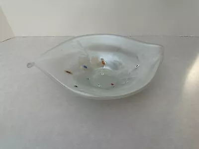 Murano Millefiori Italian - Art Glass Bowl - 15  X 10  X 3.5  Deep • $18.75