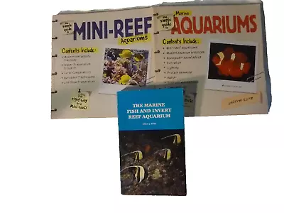 THREE (3) Books On MARINE FISH REEF & MARINE AQUARIUMS  By Kurtz & Thiel • $17.50