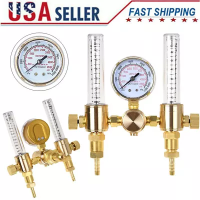 Dual Output Argon Regulator TIG MIG Flow Meter Gas-saving CGA580 Welding Welder • $37