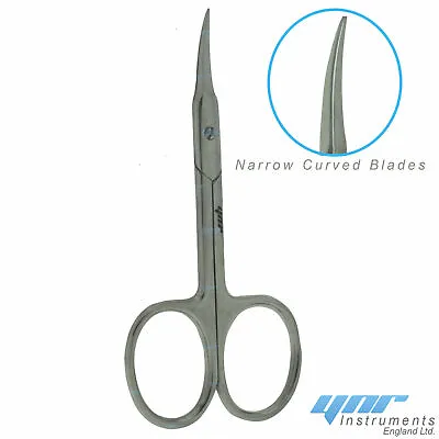Professional Finger Toe Nail Scissors CURVED ARROW Steel Manicure Cuticle NAIL • £3.79