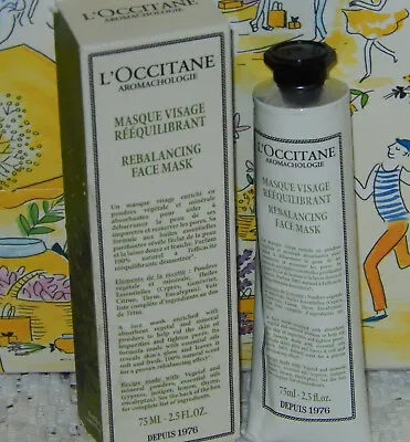 L'OCCITANE Aromachologie Rebalancing Face Mask Natural Scent 75ml/2.5 Fl Oz NIB • $15.99