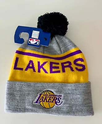 BNWT Official Licenced NBA Los Angeles Lakers Beanie Bobble Hat Basketball • £9.95