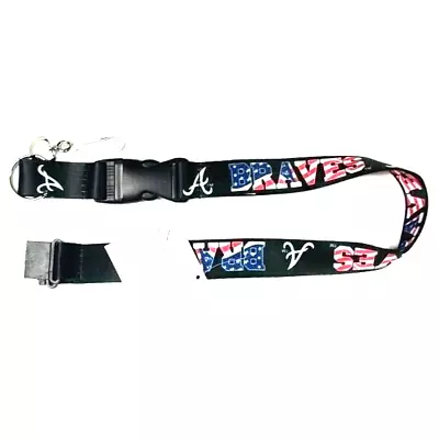 Atlanta Braves Lanyard Keychain With Clip USA Series Stars & Stripes New MLB • $6.49